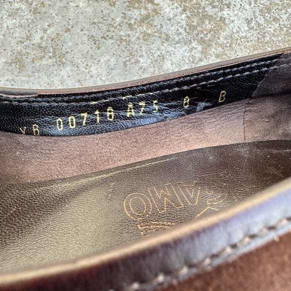 Salvatore Ferragamo Rasia Brown Suede 2" Kitten Heels - Picture 8 of 15